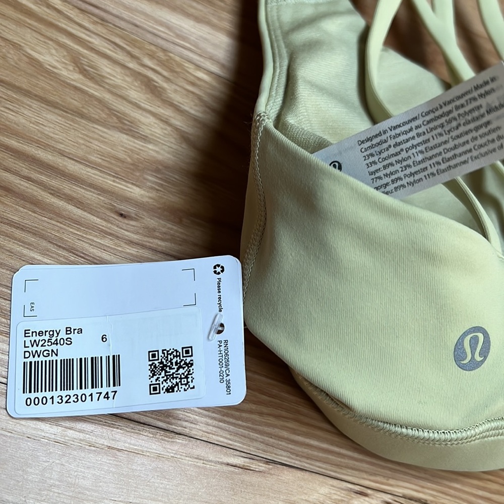NWT lululemon Dew Green size 6 Energy Bra - Picture 5 of 8